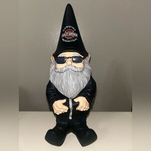 Harley Davidson Gnome Male - Bearded Garden Gnome In Leather Jacket